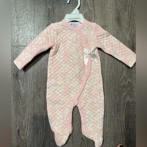 NEW: Catherine Malandrino Quilted Pink Floral Sleeper Infant 3-6 Month
